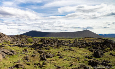 Blick auf den Vulkan Hverfjall